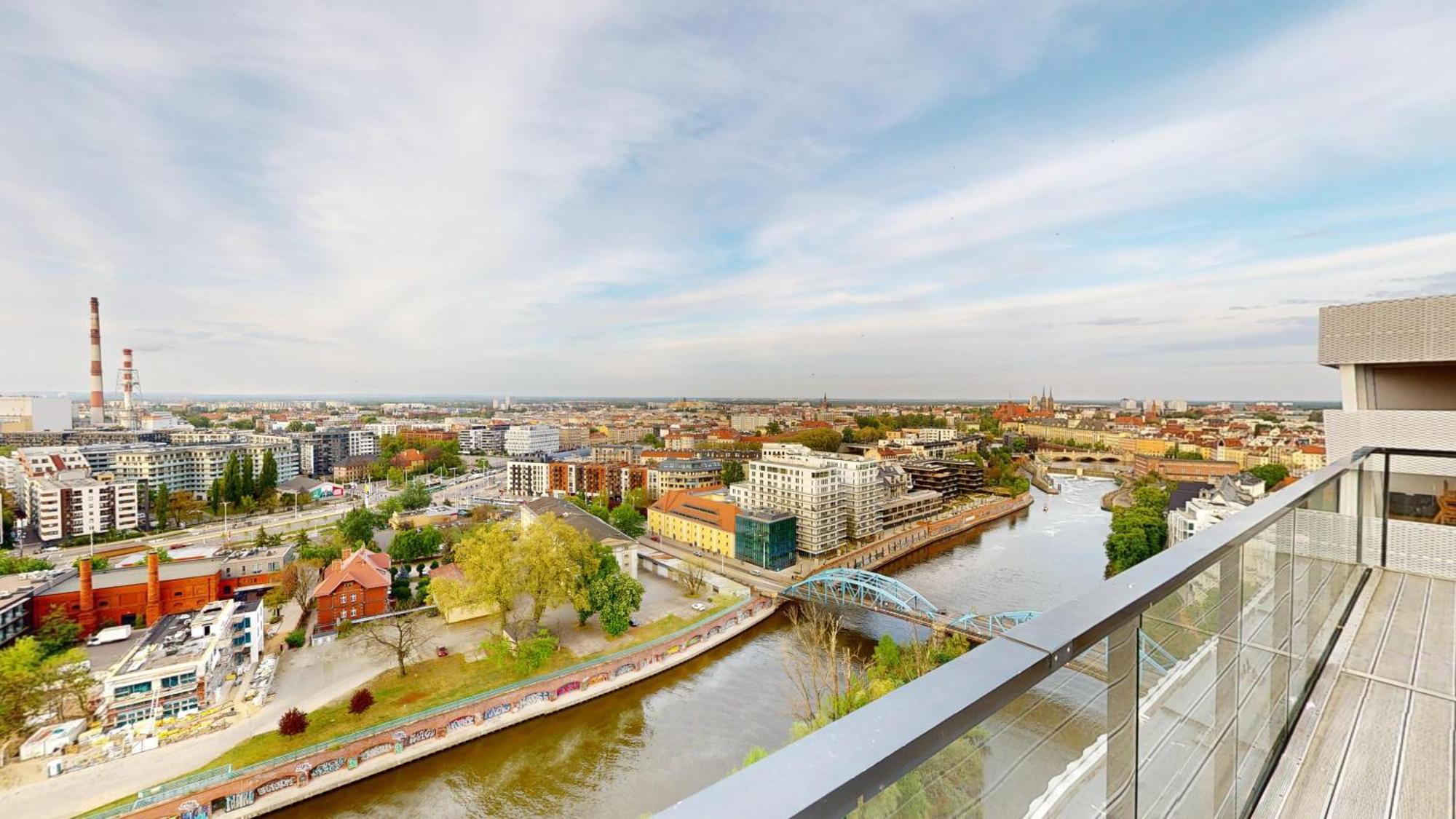 Family House By The River Odra -Panoramic Terrace - 3Room Apartment With 2 Separate Bedrooms And 2 Balconies By Wroapart-Pl- Perfect For Family & Business Stays Breslávia Exterior foto