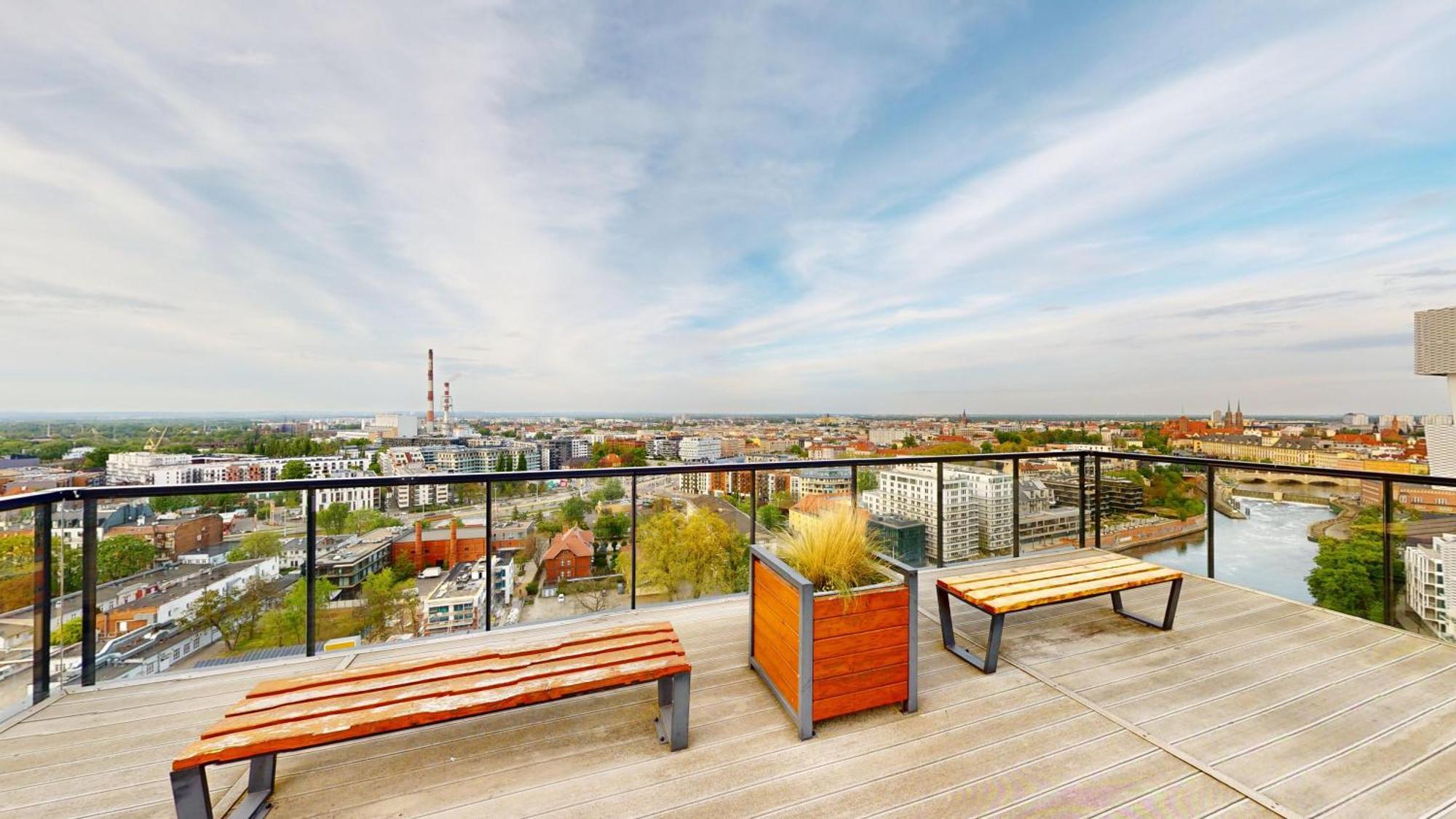 Family House By The River Odra -Panoramic Terrace - 3Room Apartment With 2 Separate Bedrooms And 2 Balconies By Wroapart-Pl- Perfect For Family & Business Stays Breslávia Exterior foto