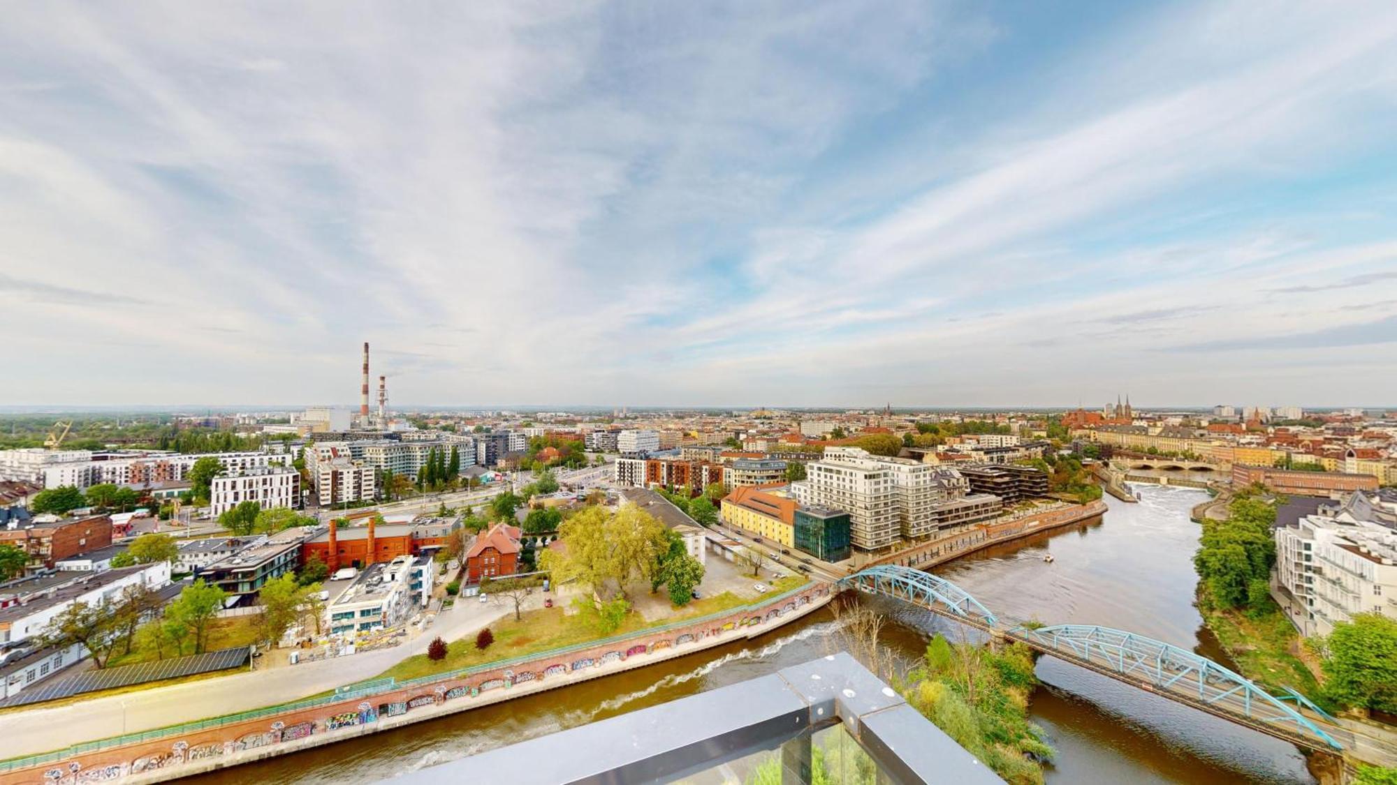 Family House By The River Odra -Panoramic Terrace - 3Room Apartment With 2 Separate Bedrooms And 2 Balconies By Wroapart-Pl- Perfect For Family & Business Stays Breslávia Exterior foto